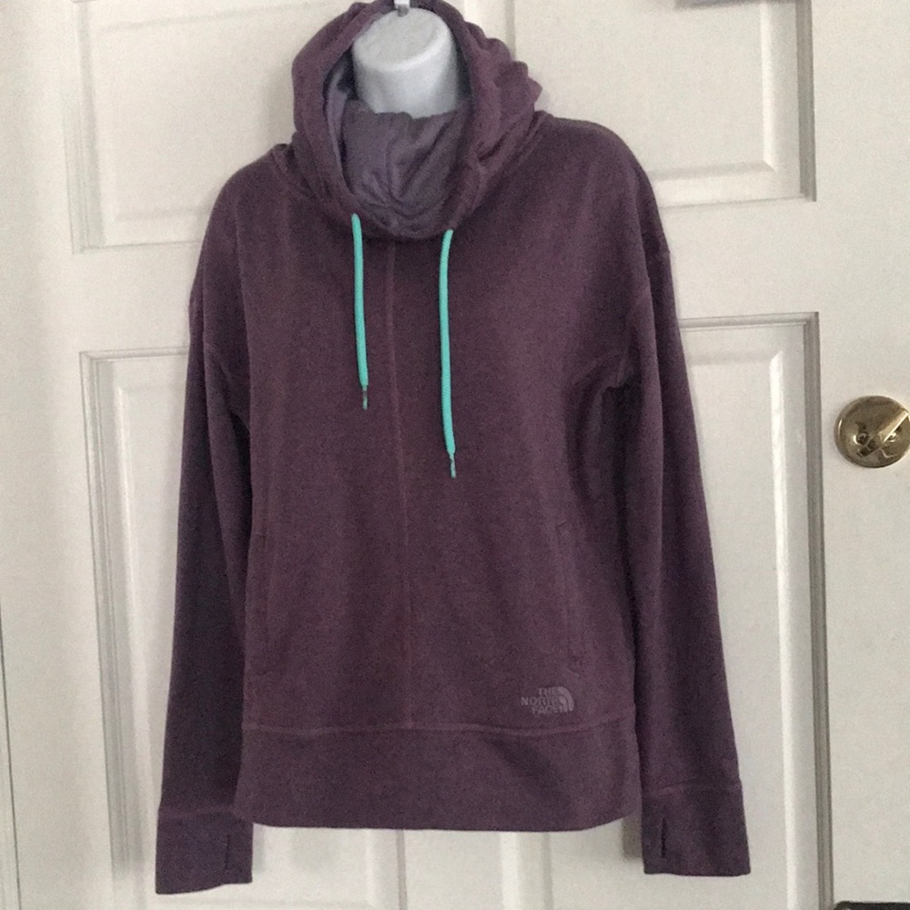 The North Face hooded pullover.